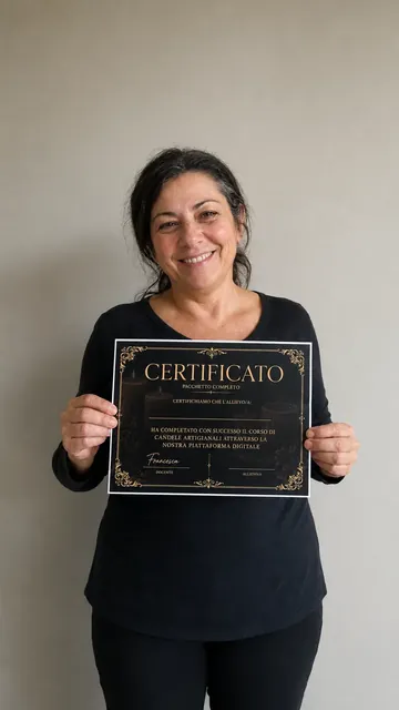 Studentessa con certificato